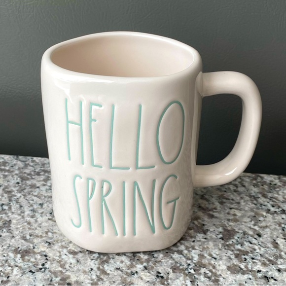 RAE DUNN • Three Pairs of Stylish “HELLO HAPPY SPRING” Mugs Cups - Picture 7 of 9